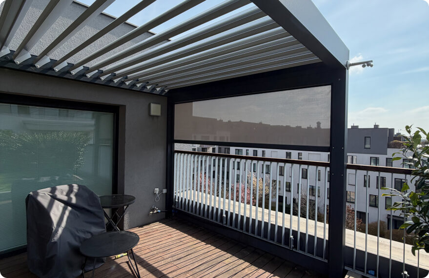 Bioklimatická pergola na balkóne